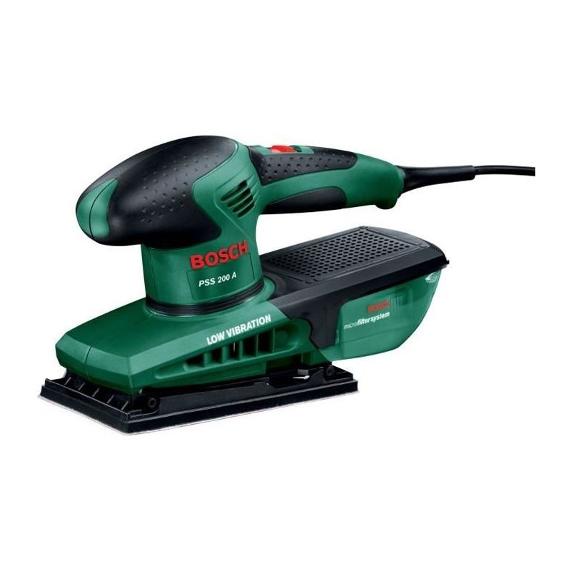Ponceuse vibrante Bosch - PSS 200 A (Livré dans coffret plastique ave Ponceuse vibrante Bosch - PSS 200 A (Livré dans coffret plastique ave