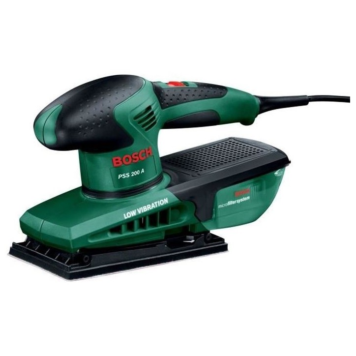 Ponceuse vibrante Bosch - PSS 200 A (Livré dans coffret plastique avec 1 Feuille abrasive P120) Ponceuse vibrante Bosch - PSS 200 A (Livré dans coffret plastique avec 1 Feuille abrasive P120)