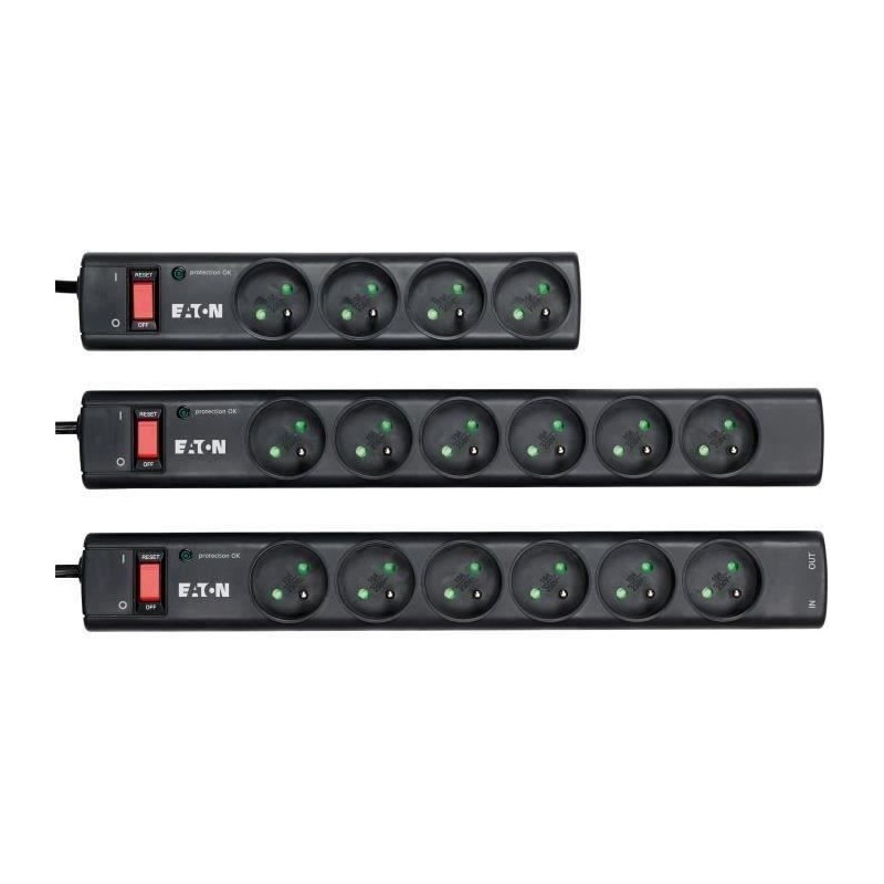 Multiprise/Parafoudre - EATON Protection Strip 6 Tel FR - PS6TF - 6 pr Multiprise/Parafoudre - EATON Protection Strip 6 Tel FR - PS6TF - 6 pr