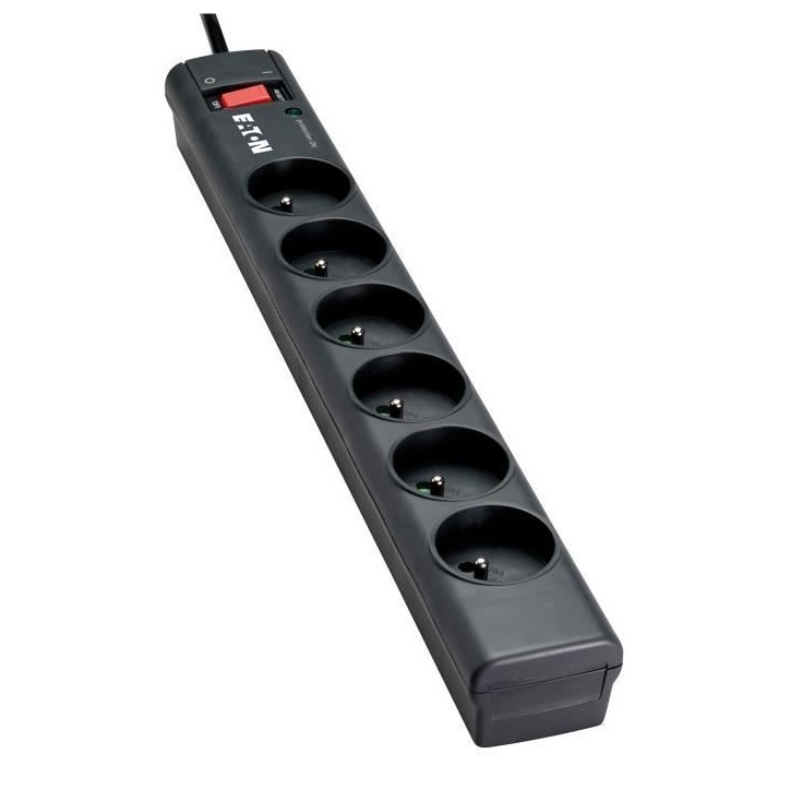 Multiprise/Parafoudre - EATON Protection Strip 6 Tel FR - PS6TF - 6 prises françaises + 1 prise téléphonique RJ - Noir Multiprise/Parafoudre - EATON Protection Strip 6 Tel FR - PS6TF - 6 prises françaises + 1 prise téléphonique RJ - Noir