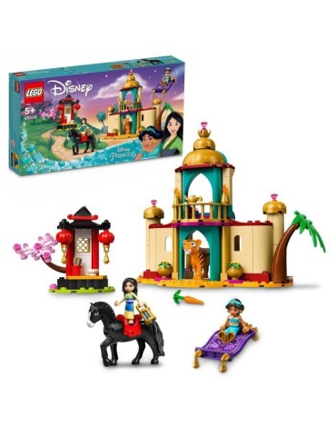 LEGO 43208 Disney Princess Les Aventures de Jasmine et Mulan, Jouet avec Tapis Volant, Figurine de Tigre, et Cheval, Enfants 5 A