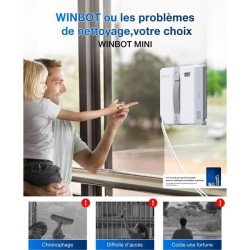 ECOVACS WINBOT Mini - Robot de Nettoyage de vitres - Design Compact -