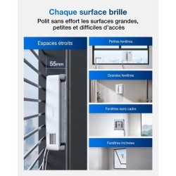 ECOVACS WINBOT Mini - Robot de Nettoyage de vitres - Design Compact -