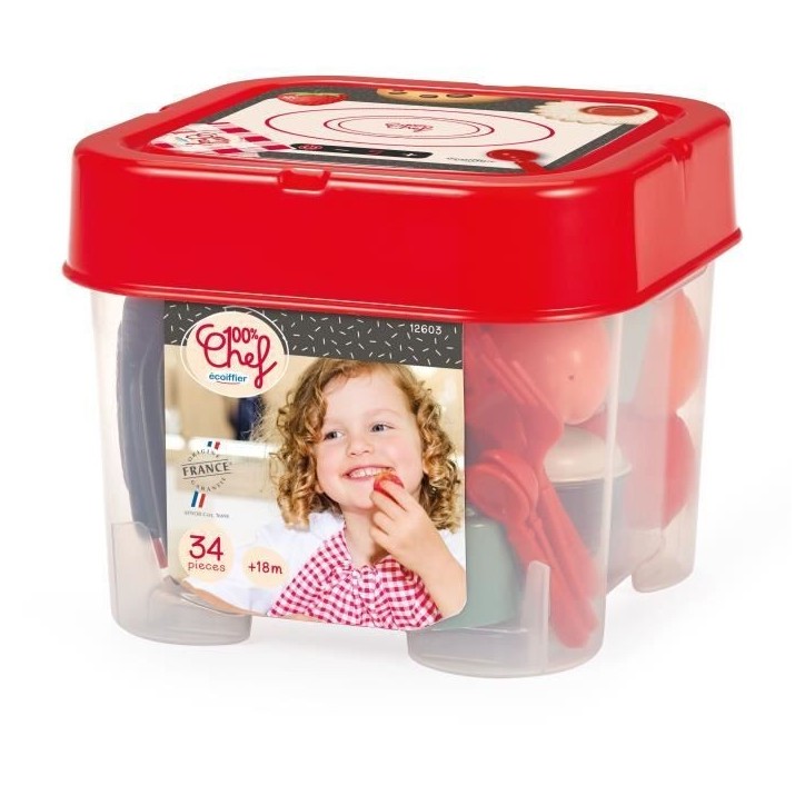 Coffret dinette - ECOIFFIER - 34 pieces - Des 18 mois Coffret dinette - ECOIFFIER - 34 pieces - Des 18 mois
