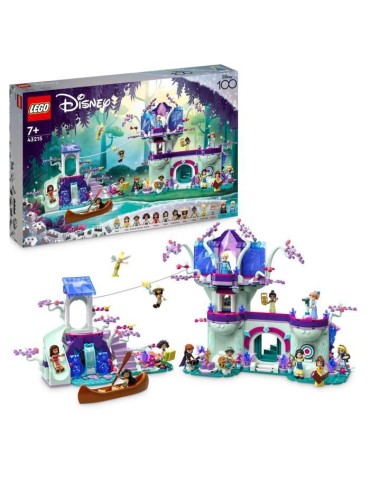 LEGO Disney 43215 La Cabane Enchantée dans l'Arbre, avec 13 Mini-Poupées dont Princesse Jasmine et Elsa