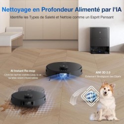 ECOVACS T30S Pro Omni Aspirateur Robot Laveur avec Station - 11000Pa -