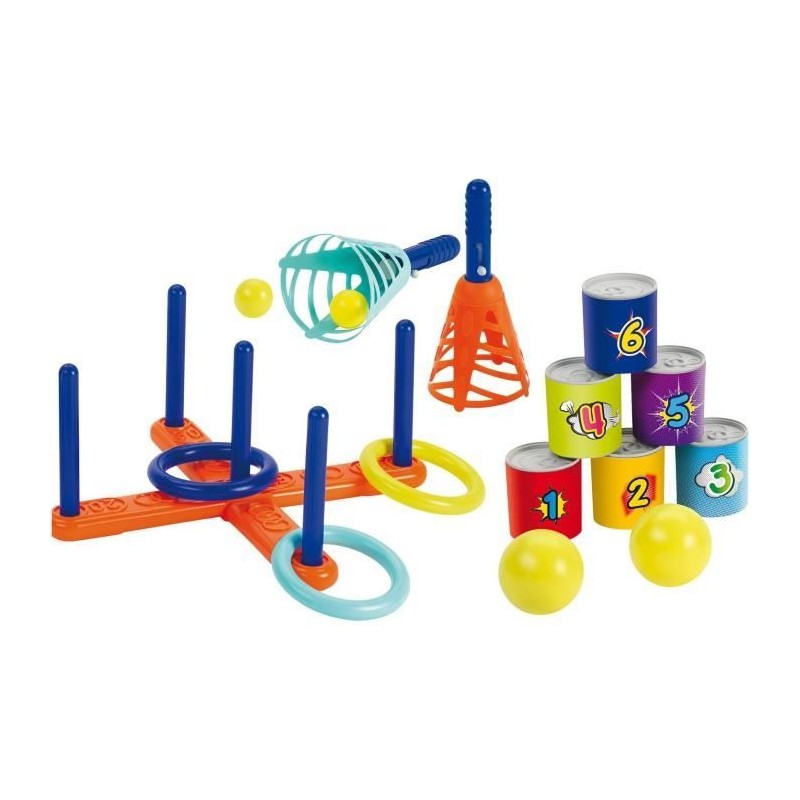 Jeu d'adresse - ECOIFFIER - Pack 3 Sports - Chamboule tout, Jeu de cro