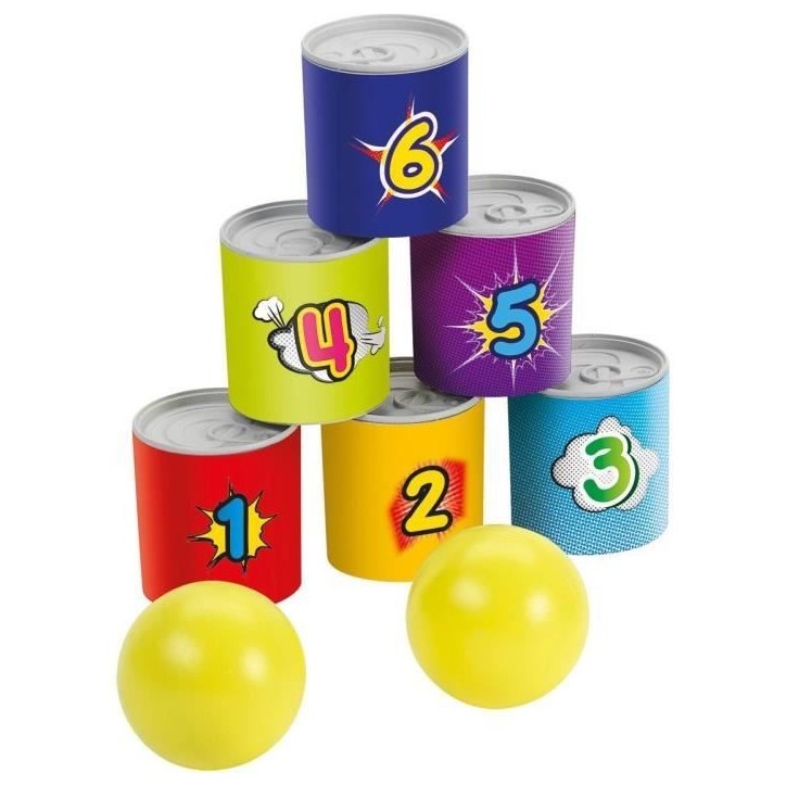 Jeu d'adresse - ECOIFFIER - Pack 3 Sports - Chamboule tout, Jeu de croix, Lance-balles Jeu d'adresse - ECOIFFIER - Pack 3 Sports - Chamboule tout, Jeu de croix, Lance-balles