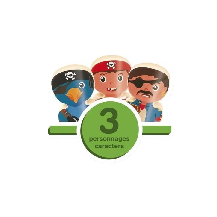 Bateau pirate - Jeu de construction - A partir de 18 mois - ABRICK Bateau pirate - Jeu de construction - A partir de 18 mois - ABRICK