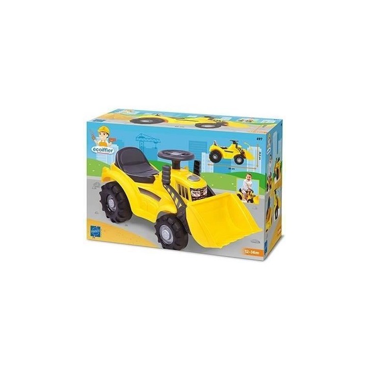Porteur Tracto pelle - ECOIFFIER - Jaune - Pour Enfant de 12 a 36 mois