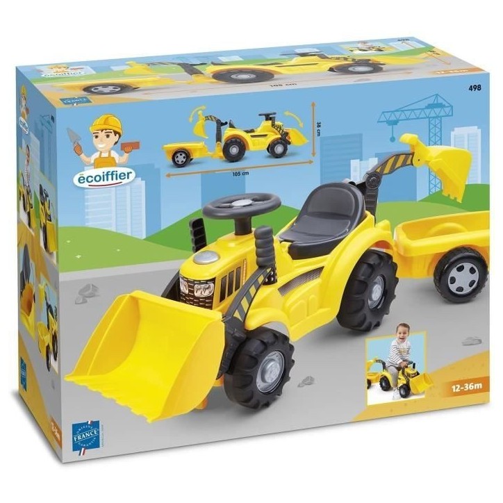 Porteur travaux publics - ECOIFFIER - 498 - Jaune - Mixte - Des 12 mois