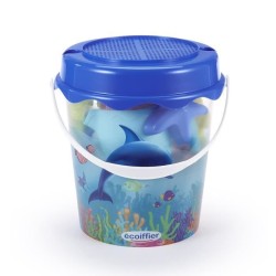 Jeu de plage - ECOIFFIER - 513 - Seau transparent décor dauphin avec