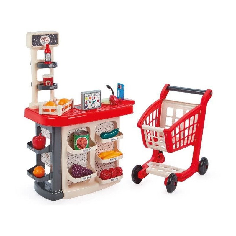 Sortie de caisse + chariot - ECOIFFIER - 1676 - Un vrai petit magasin Sortie de caisse + chariot - ECOIFFIER - 1676 - Un vrai petit magasin