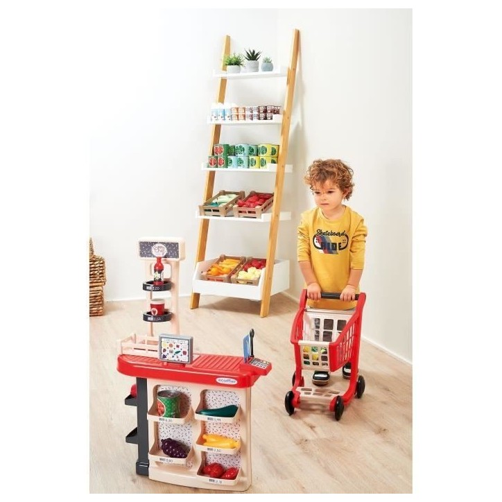 Sortie de caisse + chariot - ECOIFFIER - 1676 - Un vrai petit magasin Sortie de caisse + chariot - ECOIFFIER - 1676 - Un vrai petit magasin