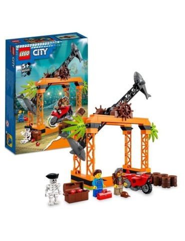 LEGO 60342 City Stuntz Le Défi de Cascade : l'Attaque des Requins, Jouet Aventure de Moto Stunt des 5 ans, Idée Cadeau