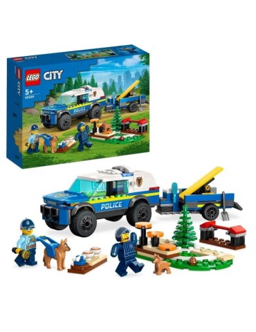 LEGO City Police 60369 Le Dressage des Chiens Policiers, Jouet Voiture avec Remorque