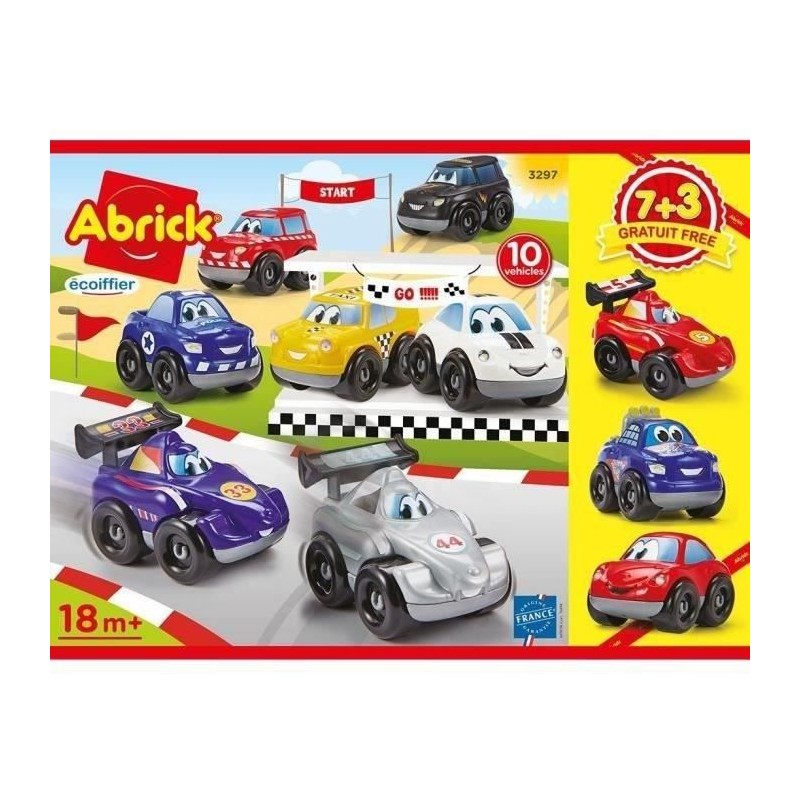 Coffret de véhicules - ECOIFFIER - Fast Car - 10 véhicules - Châssi Coffret de véhicules - ECOIFFIER - Fast Car - 10 véhicules - Châssi