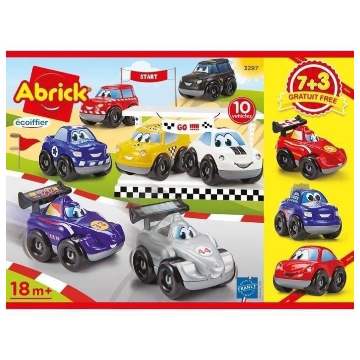 Coffret de véhicules - ECOIFFIER - Fast Car - 10 véhicules - Châssis interchangeables - Des 18 mois Coffret de véhicules - ECOIFFIER - Fast Car - 10 véhicules - Châssis interchangeables - Des 18 mois