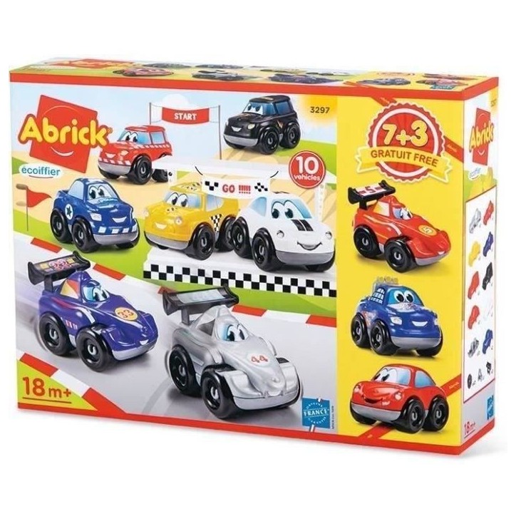 Coffret de véhicules - ECOIFFIER - Fast Car - 10 véhicules - Châssis interchangeables - Des 18 mois Coffret de véhicules - ECOIFFIER - Fast Car - 10 véhicules - Châssis interchangeables - Des 18 mois