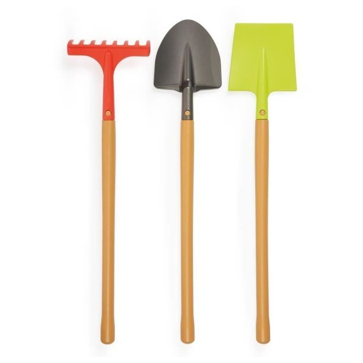Filet de 3 grands outils de jardin - ECOIFFIER - 4338 - Préparons la terre - 70 cm Filet de 3 grands outils de jardin - ECOIFFIER - 4338 - Préparons la terre - 70 cm