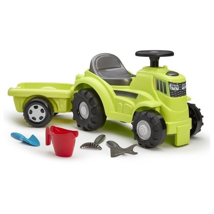 Porteur Tracteur remorque - ECOIFFIER - Siege inclinable - Accessoires de jardin - 12-36 mois