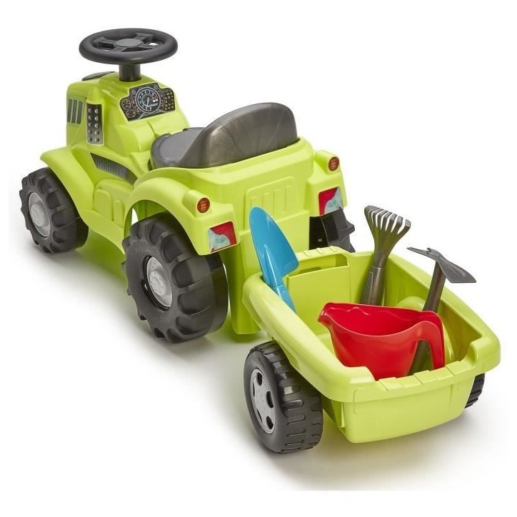 Porteur Tracteur remorque - ECOIFFIER - Siege inclinable - Accessoires de jardin - 12-36 mois