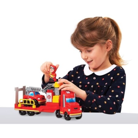 Ecoiffier Intervention pompier, Abrick 3290, Jeu de construction pour enfant, Camion pompier 32 cm, Des 18 mois, Fabriqué en Fr