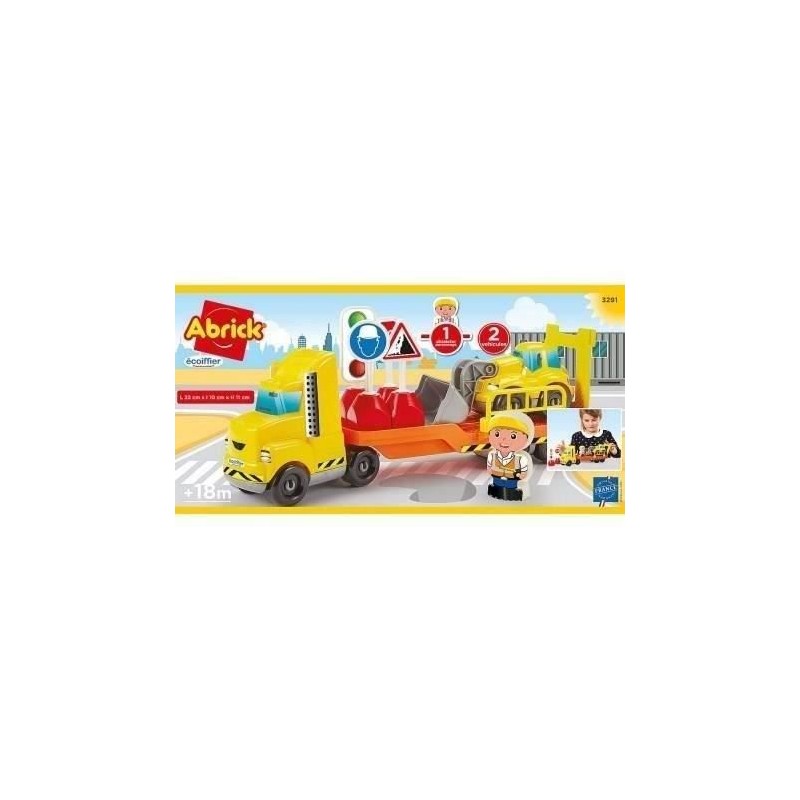 Jouet de chantier - Ecoiffier - Pelleteuse et camion avec accessoires