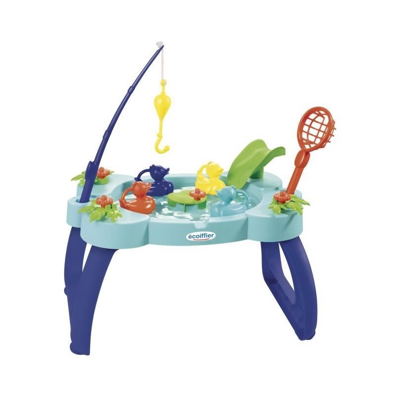 ECOIFFIER - Table peche a la ligne - 4 canards, canne, épuisette, tob ECOIFFIER - Table peche a la ligne - 4 canards, canne, épuisette, tob