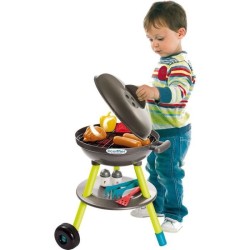 Jouets Ecoiffier - Barbecue Charbon + 16 Accessoires - Outillage de Ja