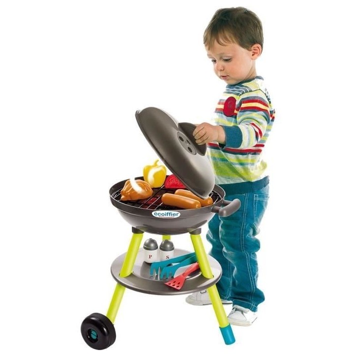 Jouets Ecoiffier - Barbecue Charbon + 16 Accessoires - Outillage de Jardin pour Enfants - Fabriqué en France Jouets Ecoiffier - Barbecue Charbon + 16 Accessoires - Outillage de Jardin pour Enfants - Fabriqué en France