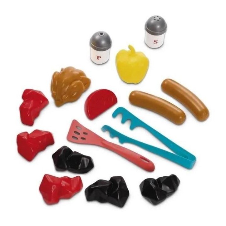 Jouets Ecoiffier - Barbecue Charbon + 16 Accessoires - Outillage de Jardin pour Enfants - Fabriqué en France Jouets Ecoiffier - Barbecue Charbon + 16 Accessoires - Outillage de Jardin pour Enfants - Fabriqué en France