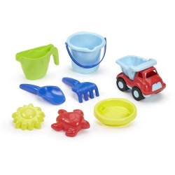 Chariot plage garni - ECOIFFIER - 529 - Seau avec tamis, arrosoir, dou