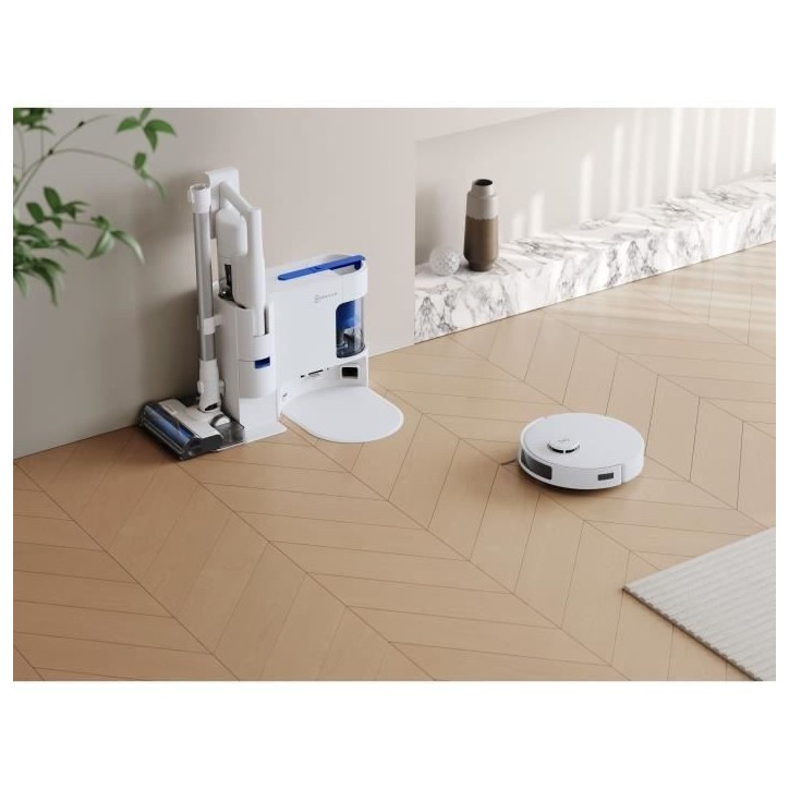 ECOVACS DEEBOT N20 COMBO - Aspirateur Robot + Balai avec Station - Double vidange automatique - Puissance 10 k Pa ECOVACS DEEBOT N20 COMBO - Aspirateur Robot + Balai avec Station - Double vidange automatique - Puissance 10 k Pa