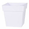 EDA Pot de fleur carré TOSCANE - 22 L - 32 x 32 x H 32 cm - Blanc