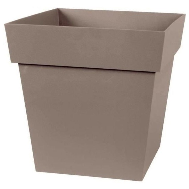 Pot de fleurs Carré 32 cm - EDA - Toscane - 22 L - 32 x 32 x H.32 cm - Taupe Pot de fleurs Carré 32 cm - EDA - Toscane - 22 L - 32 x 32 x H.32 cm - Taupe