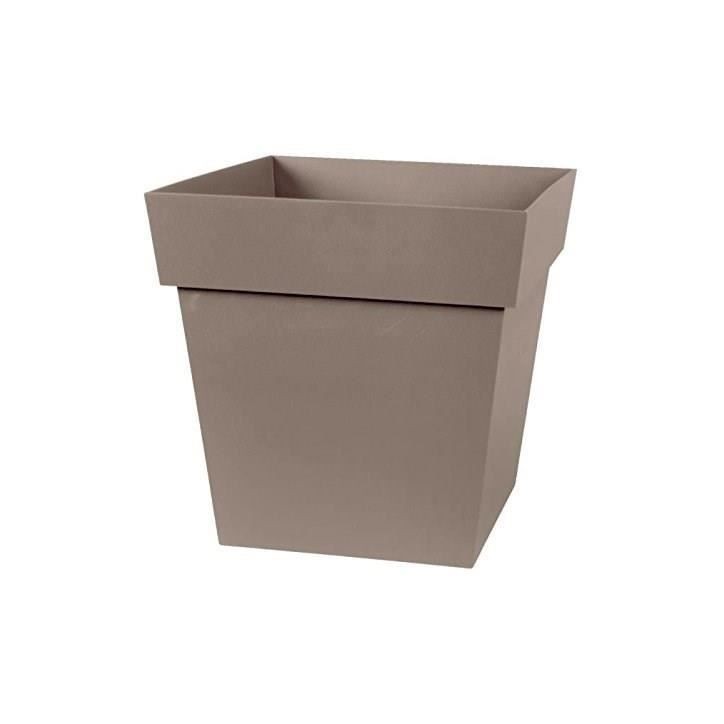 Pot de fleurs Carré 32 cm - EDA - Toscane - 22 L - 32 x 32 x H.32 cm - Taupe Pot de fleurs Carré 32 cm - EDA - Toscane - 22 L - 32 x 32 x H.32 cm - Taupe