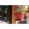 EDA Pot de fleur carré TOSCANE - 22 L - 32 x 32 x H 32 cm - Rouge rub