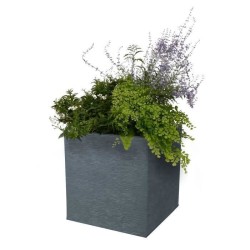 Bac a fleurs Carré 40 cm - EDA - Graphit - 31 L - 39 x 39 x H. 43 cm