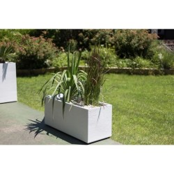 Jardiniere - EDA - Graphit - 98 L - 99,5 x 39 x H. 43 cm - Blanc Céru