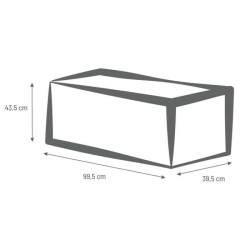 Jardiniere - EDA - Graphit - 98 L - 99,5 x 39 x H. 43 cm - Blanc Céru