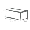 Jardiniere - EDA - Graphit - 98 L - 99,5 x 39 x H. 43 cm - Blanc Céru