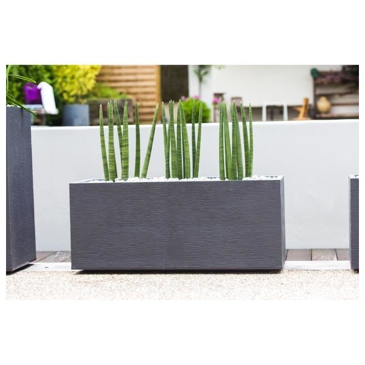 Jardiniere - EDA - Graphit - 98 L - 99,5 x 39 x H. 43 cm -Gris Anthracite Jardiniere - EDA - Graphit - 98 L - 99,5 x 39 x H. 43 cm -Gris Anthracite