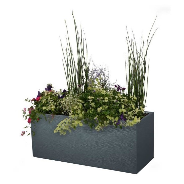 Jardiniere - EDA - Graphit - 98 L - 99,5 x 39 x H. 43 cm -Gris Anthracite Jardiniere - EDA - Graphit - 98 L - 99,5 x 39 x H. 43 cm -Gris Anthracite