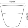 EDA Pot de fleur OSAKA - 56,8 L - Ø 50 cm x 42,9 cm - Gris anthracite