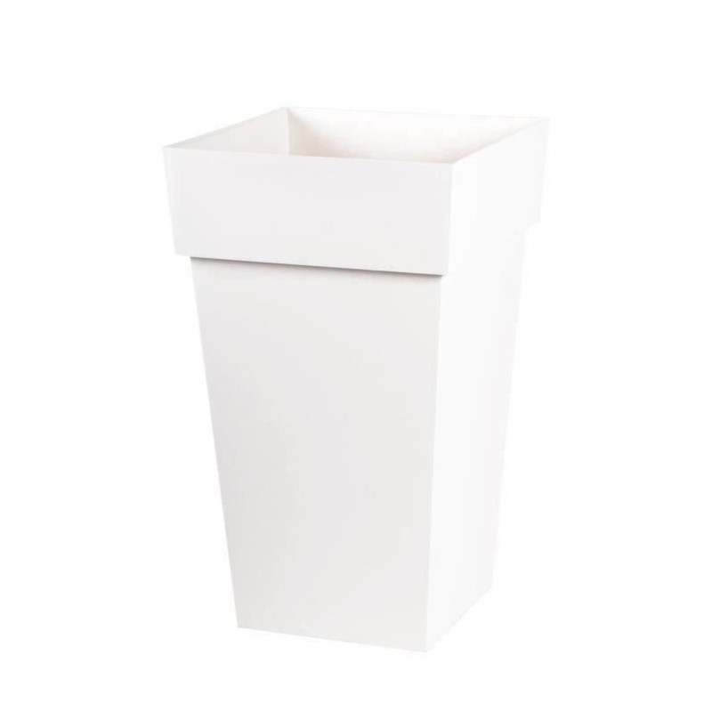 EDA Pot de fleur haut carré TOSCANE - 62 L - 39 x 39 x H 65 cm -Blanc EDA Pot de fleur haut carré TOSCANE - 62 L - 39 x 39 x H 65 cm -Blanc