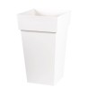 EDA Pot de fleur haut carré TOSCANE - 62 L - 39 x 39 x H 65 cm -Blanc