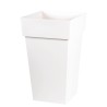 EDA Pot de fleur haut carré TOSCANE - 62 L - 39 x 39 x H 65 cm -Blanc