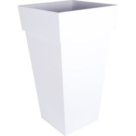 EDA Pot de fleurs carré XXL TOSCANE - 98 L - 43,3 x 43,3 x H 80 cm -
