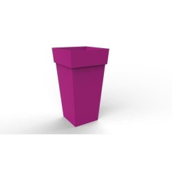 EDA Pot de fleurs carré XXL TOSCANE - 98 L - 43,3 x 43,3 x H 80 cm -